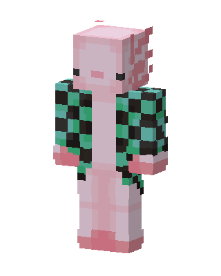 Axolotl Tanjiro skin, 3D preview