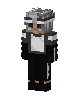 Monochrome Knight skin, 3D preview