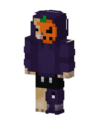 Pumpkin Hoodie skin, 3D preview
