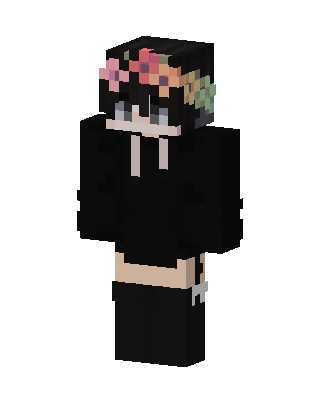 Flower Crown Goth Minecraft skin