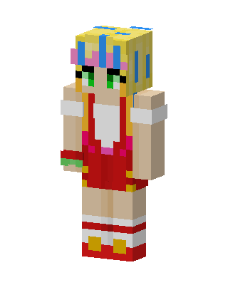 Flower Crown Girl skin, 3D preview