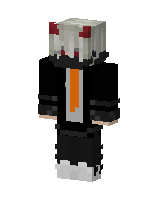 Red Horn Hoodie skin, 3D preview