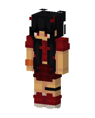Crimson Demon Girl skin, 3D preview