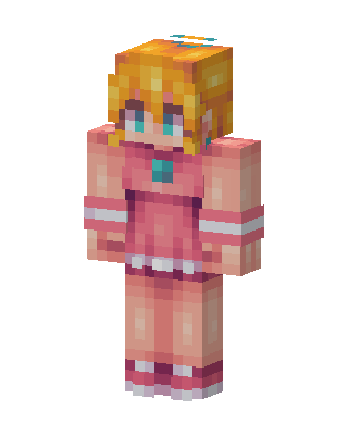 Princess Peach skin, 3D preview