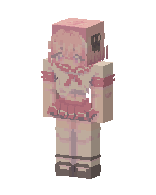 Pink Anime Girl skin, 3D preview