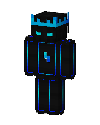 Neon Blue King skin, 3D preview
