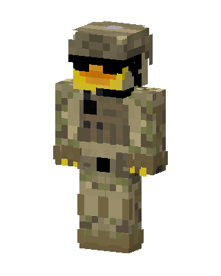 Camo Duck Soldier skin, 3D preview