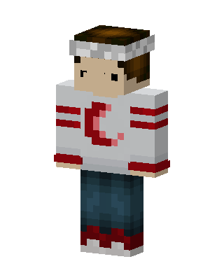 White Athlete Boy skin, 3D preview