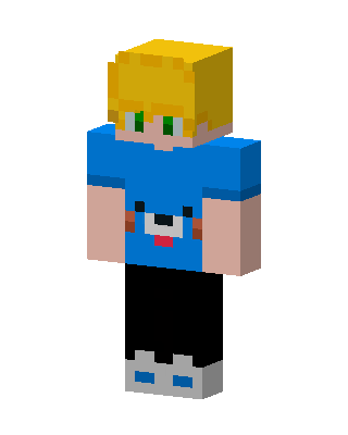 Blue Puppy Tee skin, 3D preview
