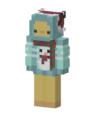 Snowman Sweater skin, 3D preview