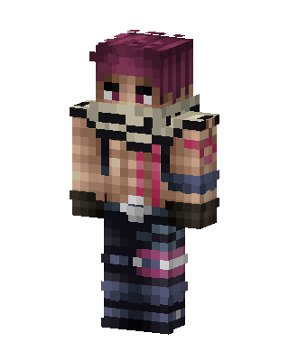 Pink Hair Fighter skin, 3D preview
