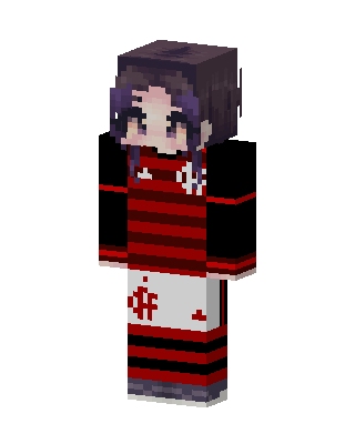 Red Anime Girl skin, 3D preview