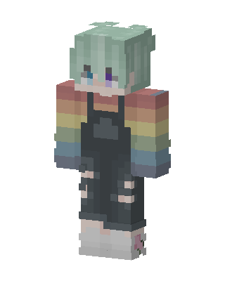 Black E-Girl Minecraft e-girl skin