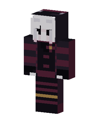 Black Villain Girl skin, 3D preview