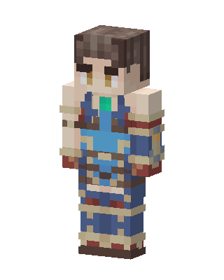 Armored Adventurer skin, 3D preview