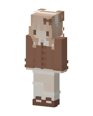 Brown Player Girl skin, 3D preview