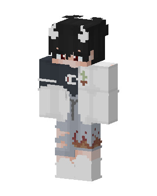 White Anime Boy skin, 3D preview