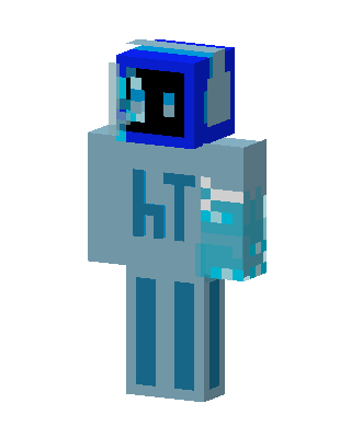 Blue Robot Hoodie skin, 3D preview