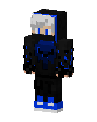 Blue Neon Hoodie Minecraft skin