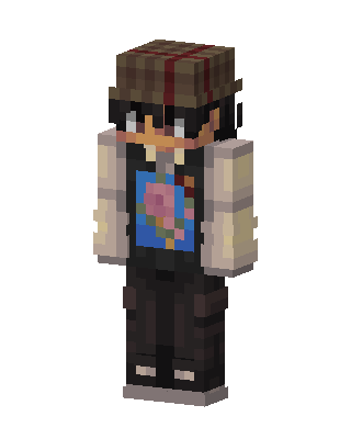 Black Player Boy skin, 3D preview