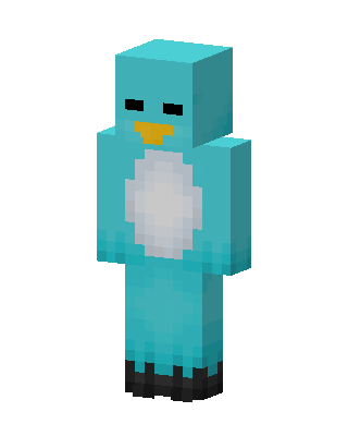 Penguin Onesie skin, 3D preview