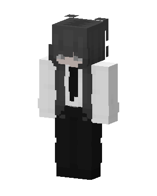 Monochrome Office Girl skin, 3D preview