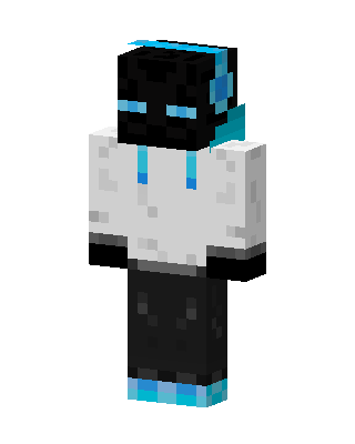 Cyan Shadow Hoodie skin, 3D preview