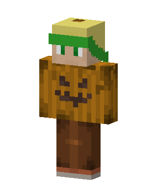 Orange Masked Holiday Boy skin, 3D preview