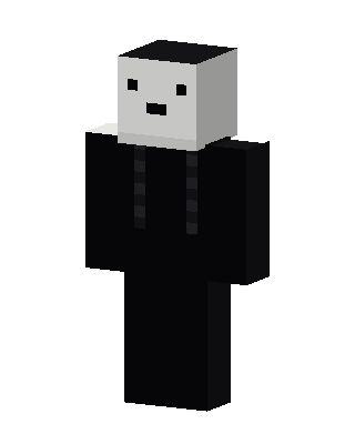 Black Goth Boy skin, 3D preview