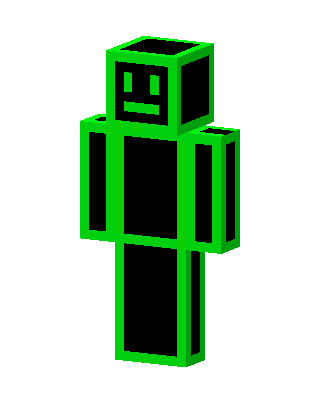 Neon Green Outline skin, 3D preview