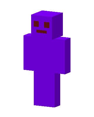Purple Blockman skin, 3D preview