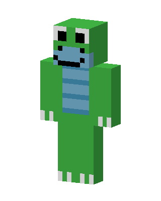 Green Dino skin, 3D preview