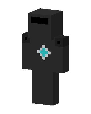 Black Masked Mob Boy skin, 3D preview