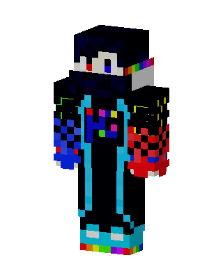Rainbow Checker skin, 3D preview