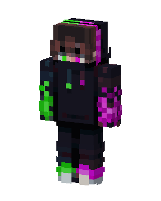 Neon Hoodie skin, 3D preview