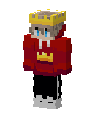 Crowned Red Hoodie skin, 3D preview