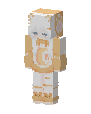 Cozy Cat Girl skin, 3D preview