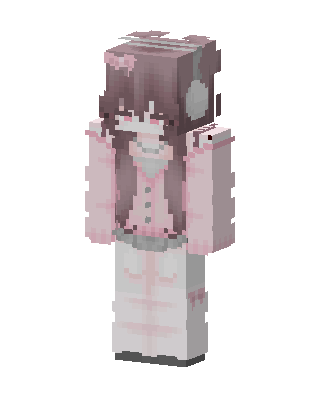 Pink Earmuff Girl skin, 3D preview