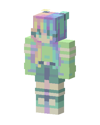 Pastel Rainbow skin, 3D preview