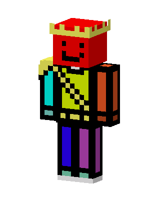 Rainbow Red King Minecraft skin