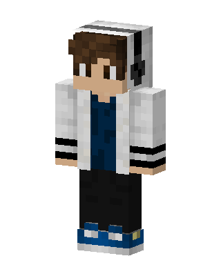 Headphone Hoodie Boy skin, 3D preview