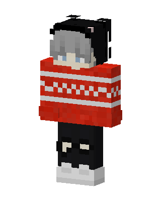Festive Sweater Boy skin, 3D preview