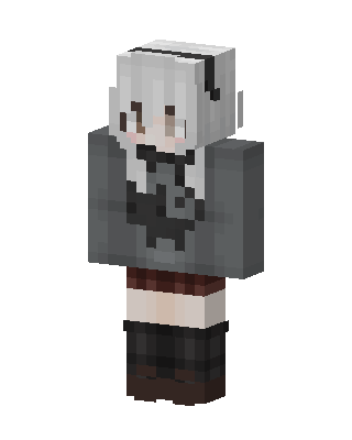 Silver Hair Girl Minecraft cute skin