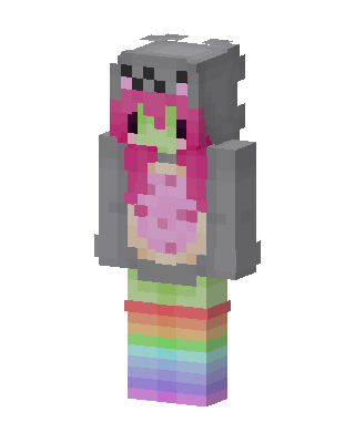 Gray Cutie Girl skin, 3D preview