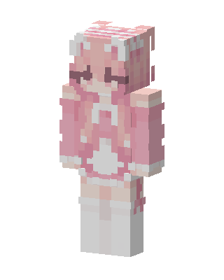 Pink Anime Girl skin, 3D preview