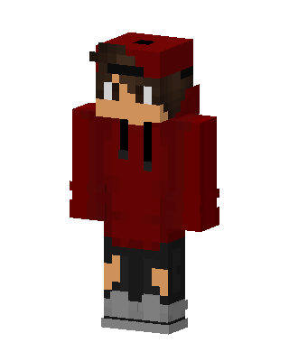 Red Hoodie Boy Minecraft skin