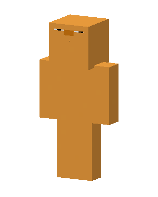 Orange Blank skin, 3D preview