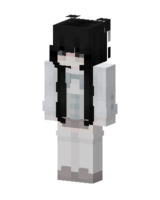 Pale Ghost Girl Minecraft anime skin