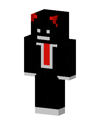 Black Horned Villain Boy Minecraft demon skin