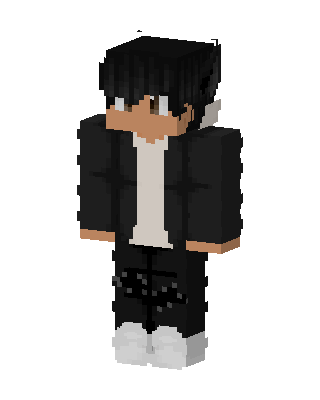 Dark Jacket Boy skin, 3D preview
